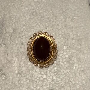 Vintage Gold and Brown Women's broach